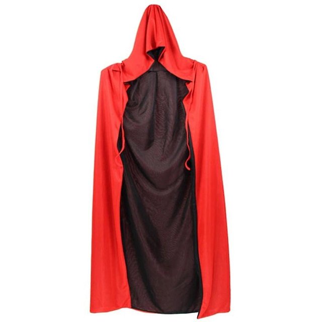 90cm Vestido reversible rojo negro Diablo gótico Pirata Vampiro Demonio