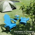 thumbnail image 5 of Dycanpo Folding Adirondack Chairs Set of 4,Fire Pit Patio Garden Chair with Cup Holder,Bright Blue, 5 of 7