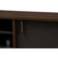Baxton Studio Samuel MidCentury Modern Brown and Dark Grey Finished TV