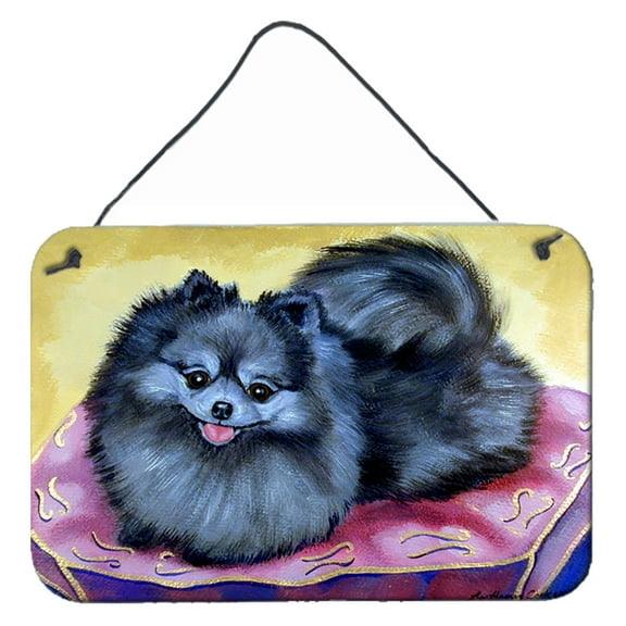 Carolines Treasures 7503DS812 Pomeranian Wall or Door Hanging Prints 8x12 multicolor