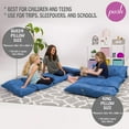 thumbnail image 5 of Posh Creations Floor Pillow Cover, Premium Cushion and Lounger for Pillows (Pillows Not Included), Kids, 7.3 ft, Blue, 5 of 7