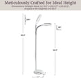 thumbnail image 4 of Lavish Home 63-Inch Adjustable Floor Lamp for Bedroom - Full Spectrum Natural Sunlight Lamp for Office with Bendable Neck for Reading Light, Craft, Studying, and Esthetician Light (Chrome), 4 of 8