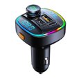 thumbnail image 1 of FM Transmitter Bluetooth Dual USB Car Charger 7 Colors High Performance Stereo Universal Fit for Cars, 1 of 4