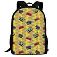 thumbnail image 5 of Lafuoo 90s Audio Tape Pattern Large Capacity Backpack, Durable Adjustable Straps Campus, Travel, Work Computer Backpack, Unisex-One Size, 5 of 7