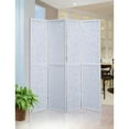 thumbnail image 4 of Roundhill Furniture Giyano Rice Paper/Wood 4-Panel Screen Room Divider in White, 4 of 5