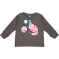 thumbnail image 3 of Inktastic Cute Axolotl Birthday with Cupcake Boys or Girls Long Sleeve Toddler T-Shirt, 3 of 5