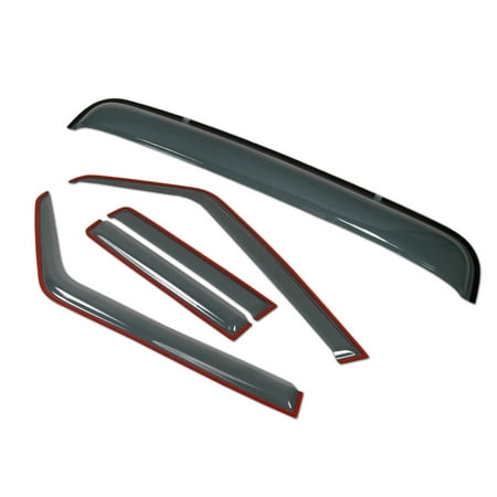 2001 Chevrolet Tahoe Window TuningPros LGWSV-763i-2 In-Channel Window Visor Deflector Rain Guard Light Smoke and Sunroof 5 Pcs Set For 2015-2016 Chevrolet Tahoe ()
