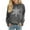 Grey, variant on Ruyang Girls Oversized Sweatshirts Solid Crewneck Pullover Sweatshirt Kids Fashion Blouses Tween Trendy Warm Tops Preppy Clothes