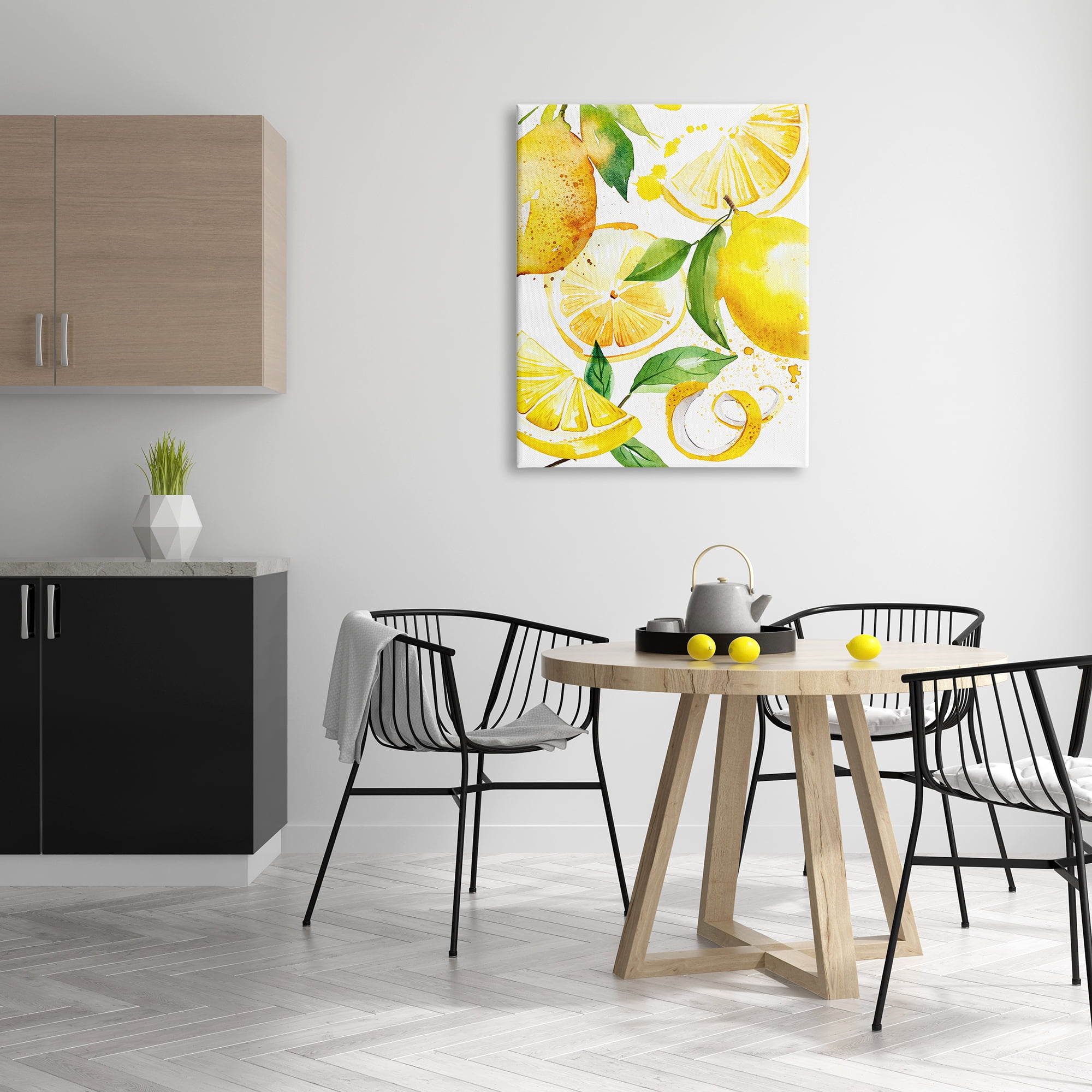 Stupell Industries Modern Lemon Peels Food & Beverage Painting Gallery Wrapped Canvas Print Wall Art, 30 x 40