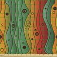 thumbnail image 2 of Ambesonne Abstract Fabric by the Yard Upholstery, Wavy Vertical Lines Retro, 1 Yard, Multicolor, 2 of 5