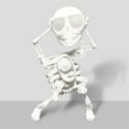thumbnail image 3 of Dancing Skeleton Man Toy with Clockwork Mechanism, Swinging Decorative Novelty Item for Halloween and Party Themes, 3 of 4