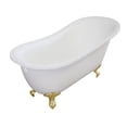 thumbnail image 1 of Valley Acrylic Bath IMPERIAL 170CFWHT-GLD Single Acrylic Clawfoot Tub with Gold Feet, White - 67 x 30 x 32 in., 1 of 1