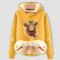 thumbnail image 2 of Sweatshirt Women Pullover Plus Size with Adorable Cow Print Lined Long Sleeve Tops M-5XL, 2 of 3