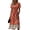 Saffron, variant on Minjewel Ladies Floral Casual Fashionable Short Sleeve V-Neck Dress for Spring Summer Women's Daily Casual Wear,Turquoise,S