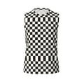 thumbnail image 6 of Picia Black and White Checkerboard mens Cotton Tank Undershirts , Moisture-wicking Ribbed Tanks, Lightweight Cotton Tank Undershirts-Small, 6 of 8