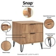 thumbnail image 6 of 2-Piece DUMBO Standard 3-Drawer Dresser and DUMBO 2.0 Nightstand in Golden Brown, 6 of 20