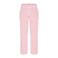 thumbnail image 4 of Weiqiqre Linen Pants Women High Waist Drawstring Cinch Bottom with Button Cotton Loose Casual Trouser with Pockets, 4 of 6