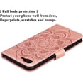 thumbnail image 6 of Mandala Case for iPhone SE(5G) 2022 iPhone 7 iPhone 8 iPhone SE 2020, Premium Leather Flip Wallet Card Slots Magnetic Stand Ultra Slim Case with Lanyard, Embossed Flip Cover-Rose Gold, 6 of 16