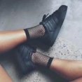 thumbnail image 2 of Charm Women Lace Fishnet Mesh Black Ankle Socks Anklet Short Socks, 2 of 5
