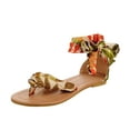 thumbnail image 2 of Sandalias bohemias con correa de tobillo de seda para vacaciones en la playa para mujer Wmkox8yii  nm867, 2 of 5