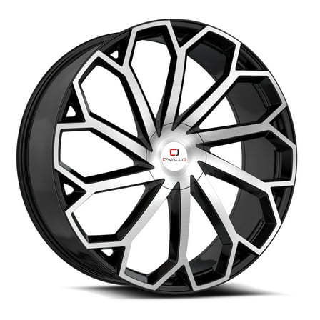CAVALLO 18X8 4X100/4X114.3 35ET 74.1CB GLOSS BLACK MACHINED