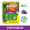 thumbnail image 5 of (2 pack) Children's Zyrtec 24 Hr 10 mg Allergy Chews for Ages 6+, Grape, 24 Count, 5 of 13