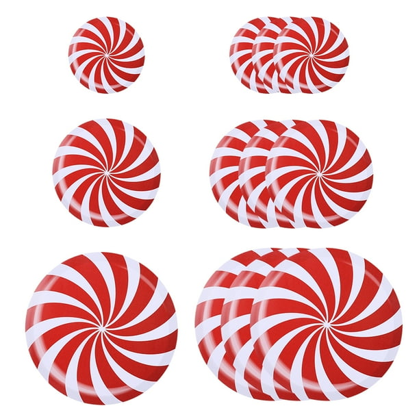 Pegatinas de pared Sincero decoración navideña de dulces de dibujos animados 12 piezas