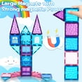 thumbnail image 2 of FunMagic Magnetic Tiles, Shining Sparkle Magnetic Toys for Girls 3D Diamond Magnetic Building Blocks with 2 Dolls, STEM Sensory Educational Toys for Toddlers Kids, 2 of 8