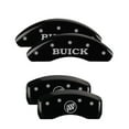 thumbnail image 2 of MGP 4 Caliper Covers Engraved Front Buick Engraved Rear Buick Shield Black finish silver ch Fits select: 2013 BUICK LACROSSE TOURING, 2011 BUICK REGAL CXL, 2 of 6