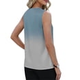 thumbnail image 5 of FDGIU Women's V Neck Front Pleat Sleeveless Satin Tank Top, Solid Loose Straight Hem Business Casual Camisole Blouse, 5 of 7