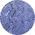 thumbnail image 1 of Ahgly Company Indoor Round Abstract Blue Modern Area Rugs, 6' Round, 1 of 4