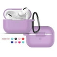 thumbnail image 1 of AirPods Pro Cases Cover, AirPods Pro Case with Keychain, Njjex Carring Case with Keyhchain for 2019 Airpods Pro Charging Case [Front LED Visible] Soft Slim Silicone Case Skin -Purple, 1 of 9