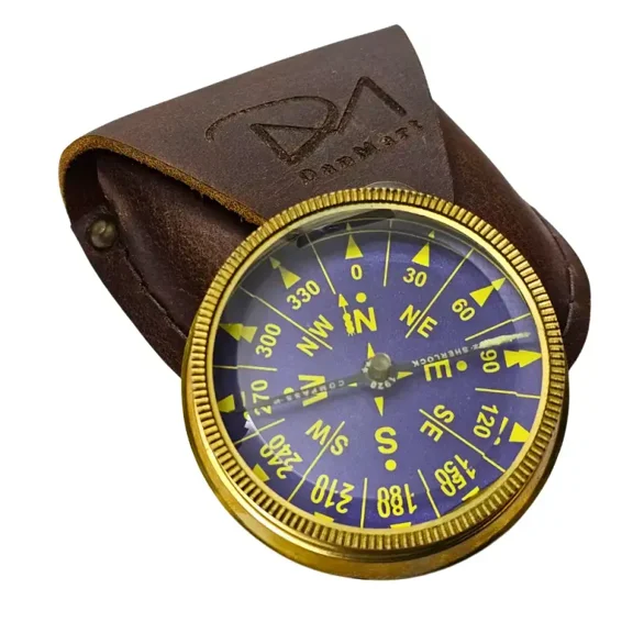 Antique Nautical Admiralty Brass Compass Pocket Compass Sherlock Radium Gift