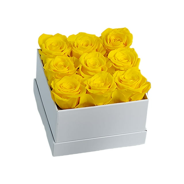 Caja de Rosas Preservadas Toystoory Ramo de Flores Eternas Multicolor 9 Cabezas