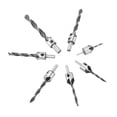 thumbnail image 1 of Juego De 7 Brocas Avellanadoras De Acero De 5 Flautas, Llave Hexagonal, Herramientas De Escariador De Chaflán Para Carpintería De Acero Al Carbono De 3 Mm, 10 Mm, Ideal Para, 1 of 7