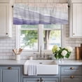 thumbnail image 2 of Purple Coastal Wave Farmhouse Short Window Curtain Valances, Summer Modern Ocean Beach Rod Pocket Kitchen Valances for Living Room Bedroom Bathroom Cafe 60" x 18", 2 of 8