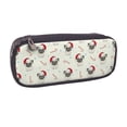 thumbnail image 2 of Lsque Christmas Pug Dog Printed Big Capacity PU Leather Pencil Case Large Pencil Pouch Stationery Pen Bag Pencil Holder for Teen, 2 of 6