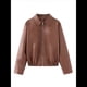 thumbnail image 1 of Chaquetas de para Mujer, Abrigos de Motociclista de Imitación de Gran Tamaño, Ropa de Moda para Otoño Camello XS, 1 of 8