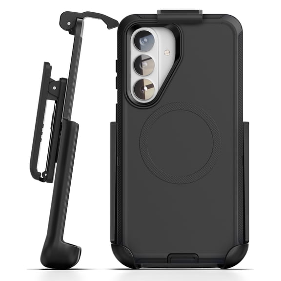Encased for Samsung Galaxy S26 Plus Phone Case with Belt Clip Holster and Screen Protector, Magnetic Heavy Duty Military Grade Protection, Black