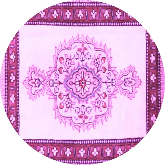 Ahgly Company Indoor Round Persian Purple Traditional Area Rugs, 6' Round