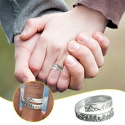GBSELL Home Clearance Mountain And Cedar Open Ring forest Lover Ring Gifts for Women Men Mom Dad