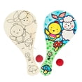thumbnail image 3 of Raqueta de madera pintada a mano, pelota de jardín de infantes, accesorios para pintar a mano para niños, grafiti para colorear, juguetes educativos, 3 of 3