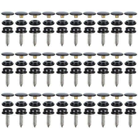 30 Sets Screw Snap Steel Marine Grade Upholstery Boat Cover Button Fastener Kits