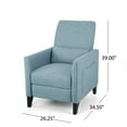 thumbnail image 4 of GDF Studio Kiersten Contemporary Fabric Pushback Recliner, Light Blue, 4 of 11