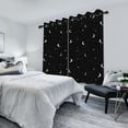 thumbnail image 3 of Nanqianyi Black Blackout Curtains With Moon Star Pattern, 42"W x 84"L, 2 Panels, Window Curtains for Bedroom/Living Room, 3 of 8