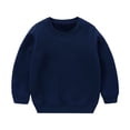 thumbnail image 7 of Iyufng Fleece Sweatshirts for Kids Plain Solid Crew Neck Ribbed Cuff & Hem Relaxed Fit Daily School Unisex Long Sleeve Pullover Kids Top for Fall and Winter, 7 of 7