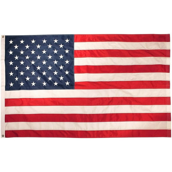 American Flag 2x3 ft Outdoor, Heavy Duty 210D Small Nylon US Flag, Strongest Longest Lasting with Embroidered Stars/Sewn Stripes/Brass Grommets