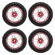 thumbnail image 1 of 4 Uds neumáticos de coche RC Brillar de Aleación de aluminio y goma rojo, 1 of 10