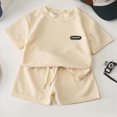 thumbnail image 2 of Summer Outfits for Boys,Sets for Little Boys Airplane Print Short Sleeve T-Shirt and Shorts Set Cute Pattern Printed Outfits, 2 of 4