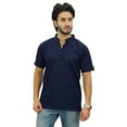 thumbnail image 2 of Atasi Casual Half Sleeves Men's Cotton Mandarin Collar Shirt Tunic-XXX-Large, 2 of 9